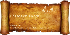 Leimeter Amadil névjegykártya